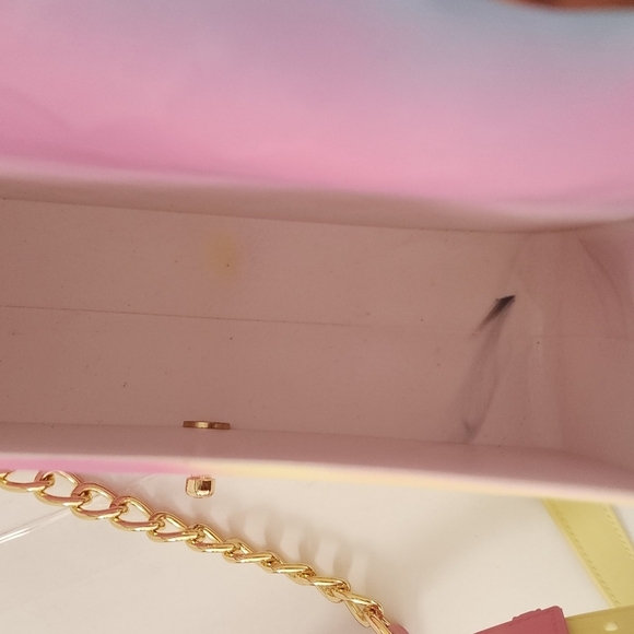 Caleesa Quilted Rainbow Color Crossbody Jelly Women's Rectangle Bag Purse - Picture 7 of 7